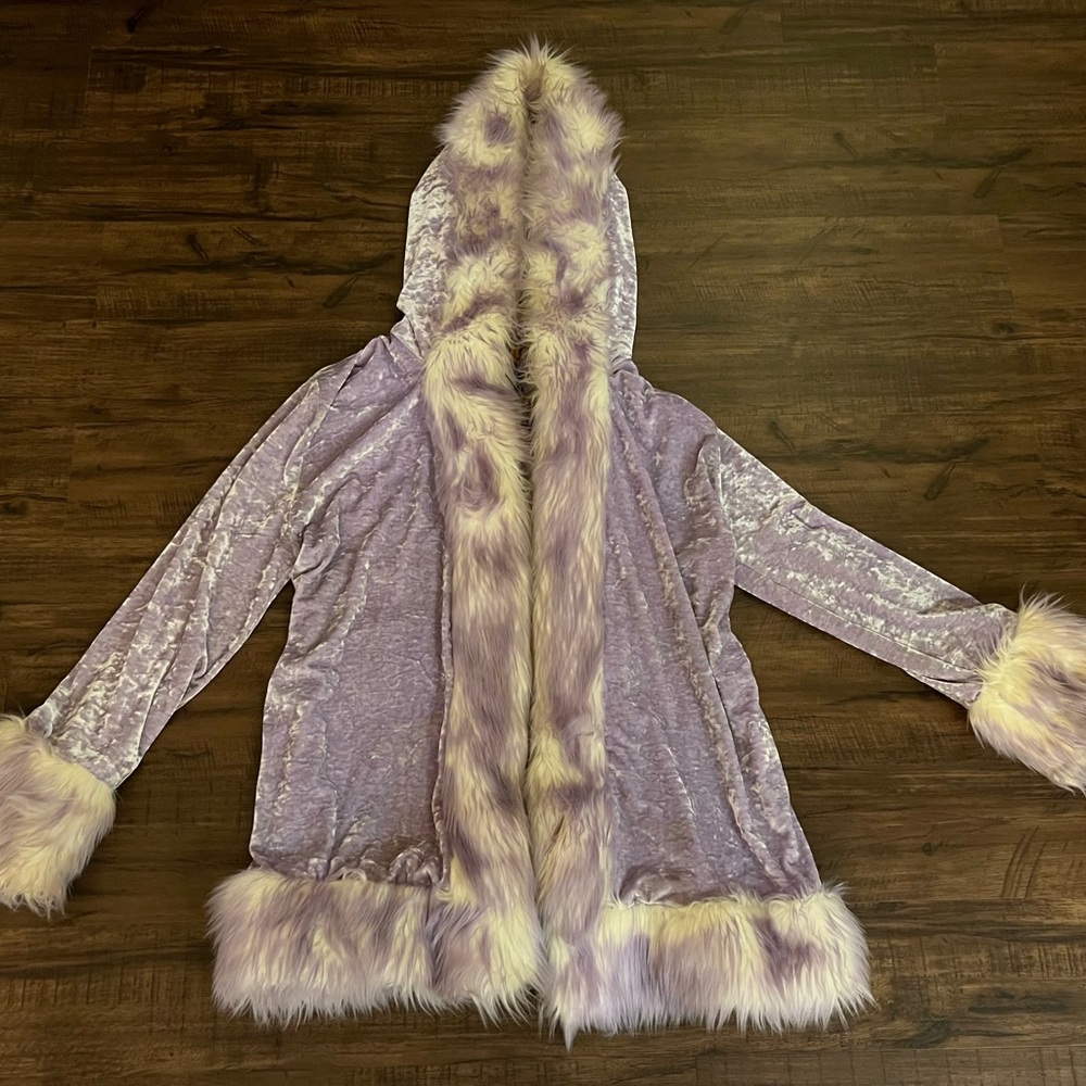 Lavender Faux Fur Festival Women's Coat